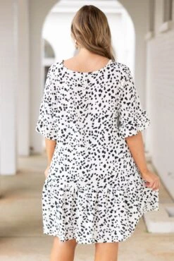 Lazy Leopard Dress, Ivory -Chic Soul Store LazyLeopardDress Ivory 7135