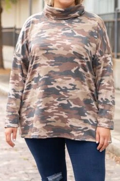 Lead From The Heart Top, Camo -Chic Soul Store LeadFromTheHeartTop Camo 1691