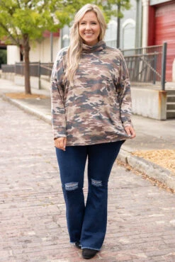 Lead From The Heart Top, Camo -Chic Soul Store LeadFromTheHeartTop Camo 1694