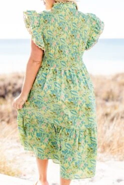 Learning To Grow Dress, Green -Chic Soul Store LearningToGrowDress Green