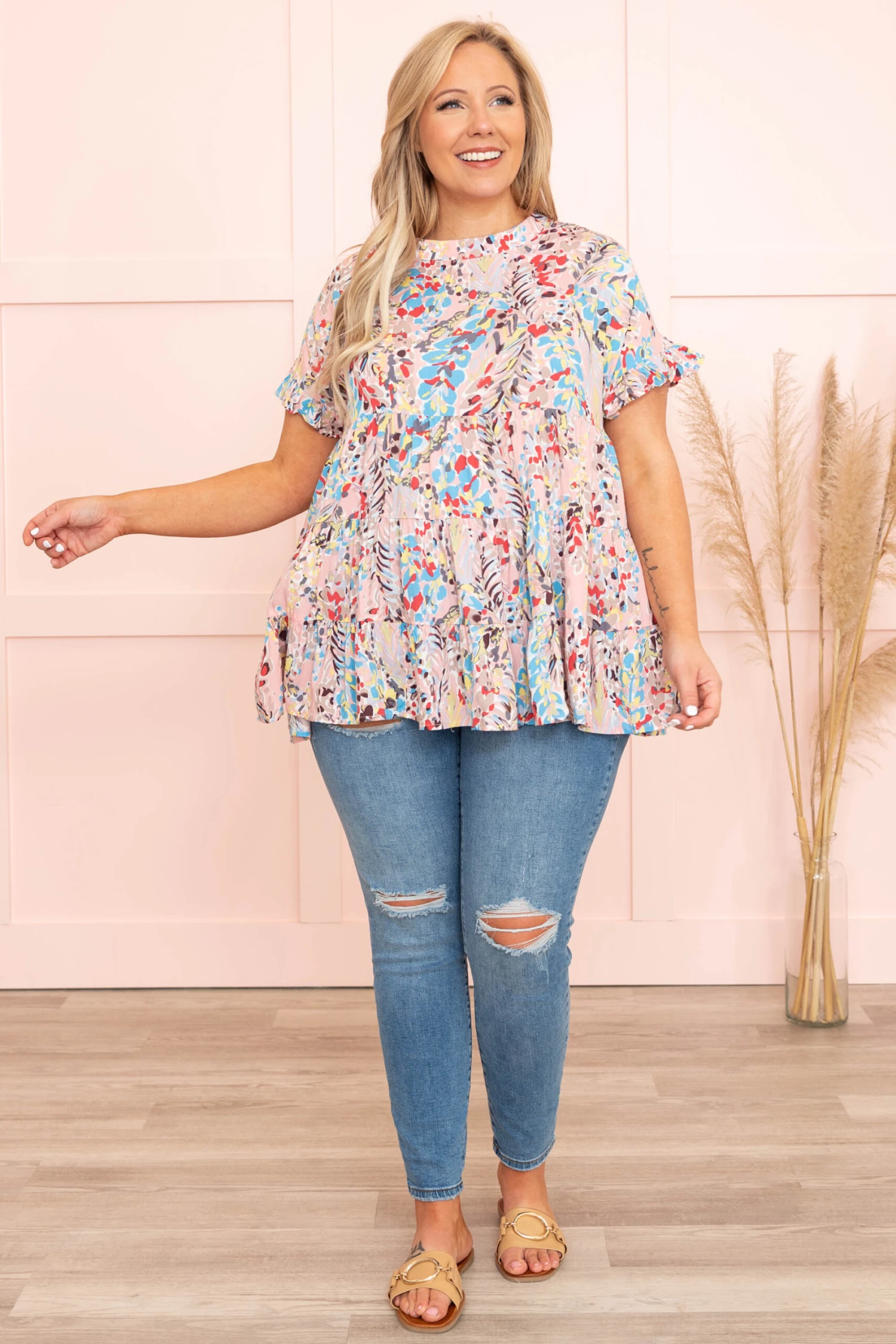 Leave It Behind Top, Mauve Multi 5 Leave It Behind Top, Mauve Multi - Image 3