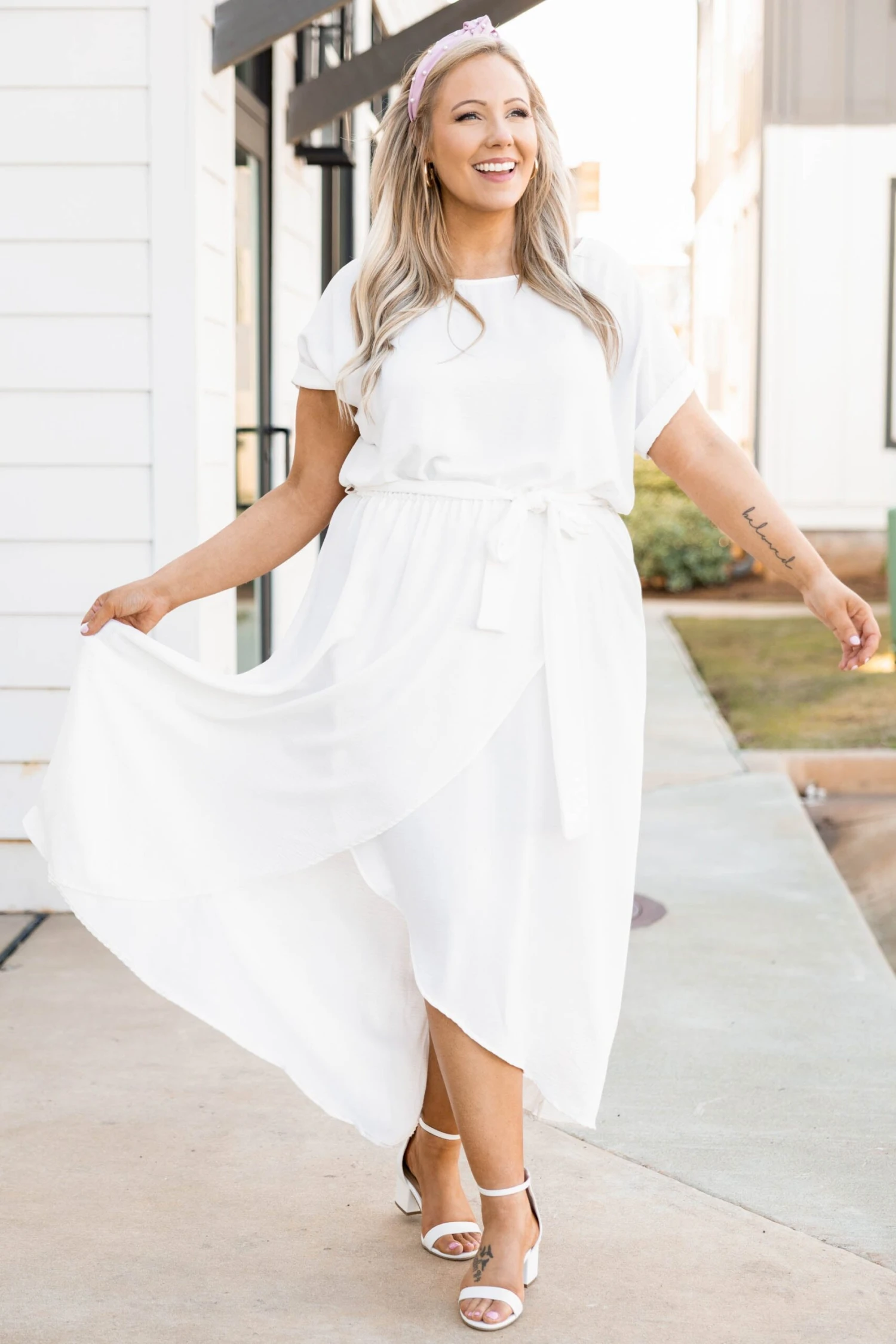 Leave 'Em Stunned Dress, Off White 4 Leave 'Em Stunned Dress, Off White - Image 2