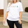 Leopard Mama Tee, White -Chic Soul Store LeopardMamaTee White 9193