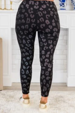 Let's Go Leopard Leggings, Black 11 Let's Go Leopard Leggings, Black -Chic Soul Store Let sGoLeopardLeggings Black 2 1