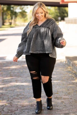 Let's Go On An Adventure Top, Charcoal 9 Let's Go On An Adventure Top, Charcoal -Chic Soul Store Let sGoOnAnAdventureTop Charcoal 104