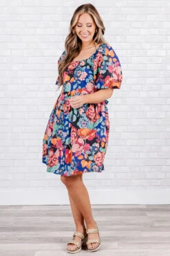 Let's Make It Work Dress, Blue 10 Let's Make It Work Dress, Blue -Chic Soul Store Let sMakeItWorkDress Blue 5