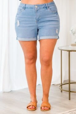 Letting Things Go Shorts, Light Wash 11 Letting Things Go Shorts, Light Wash -Chic Soul Store LettingThingsGoShorts LightWash 4