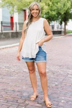 Life On The Go Tank, Taupe -Chic Soul Store LifeOnTheGoTank Taupe 4 2