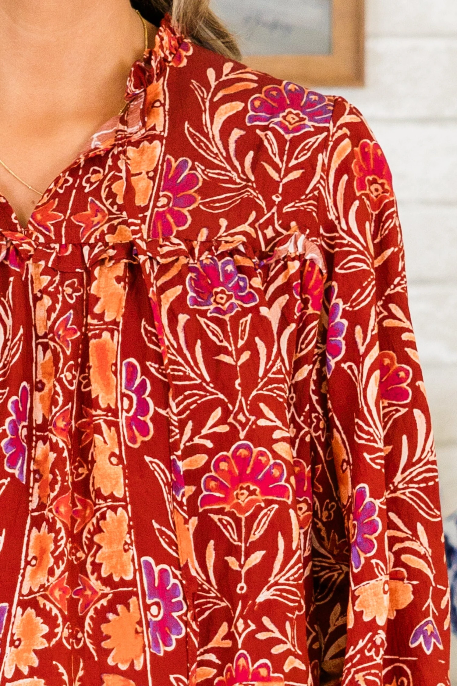 Life On The Ranch Top, Red Multi 7 Life On The Ranch Top, Red Multi - Image 5