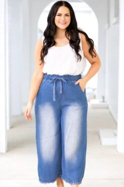 Light And Free Pants, Medium Denim -Chic Soul Store LightAndFreePants MediumDenim 16