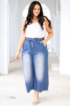 Light And Free Pants, Medium Denim -Chic Soul Store LightAndFreePants MediumDenim 17