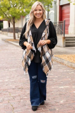 Light The Fireplace Vest, Brown -Chic Soul Store LightTheFireplaceVest Brown 1711