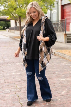 Light The Fireplace Vest, Brown -Chic Soul Store LightTheFireplaceVest Brown 1713