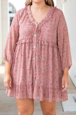 Limelight Lover Dress, Mauve -Chic Soul Store LimelightLoverDress Mauve 5035