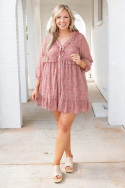 Limelight Lover Dress, Mauve -Chic Soul Store LimelightLoverDress Mauve 5039