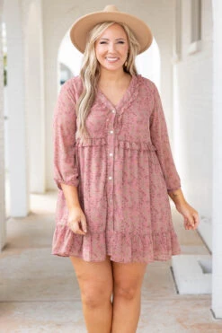 Limelight Lover Dress, Mauve