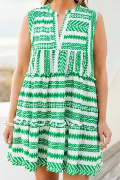 Limitless Time Dress, Green -Chic Soul Store LimitlessTimeDress Green 3