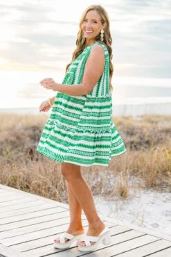 Limitless Time Dress, Green -Chic Soul Store LimitlessTimeDress Green 7
