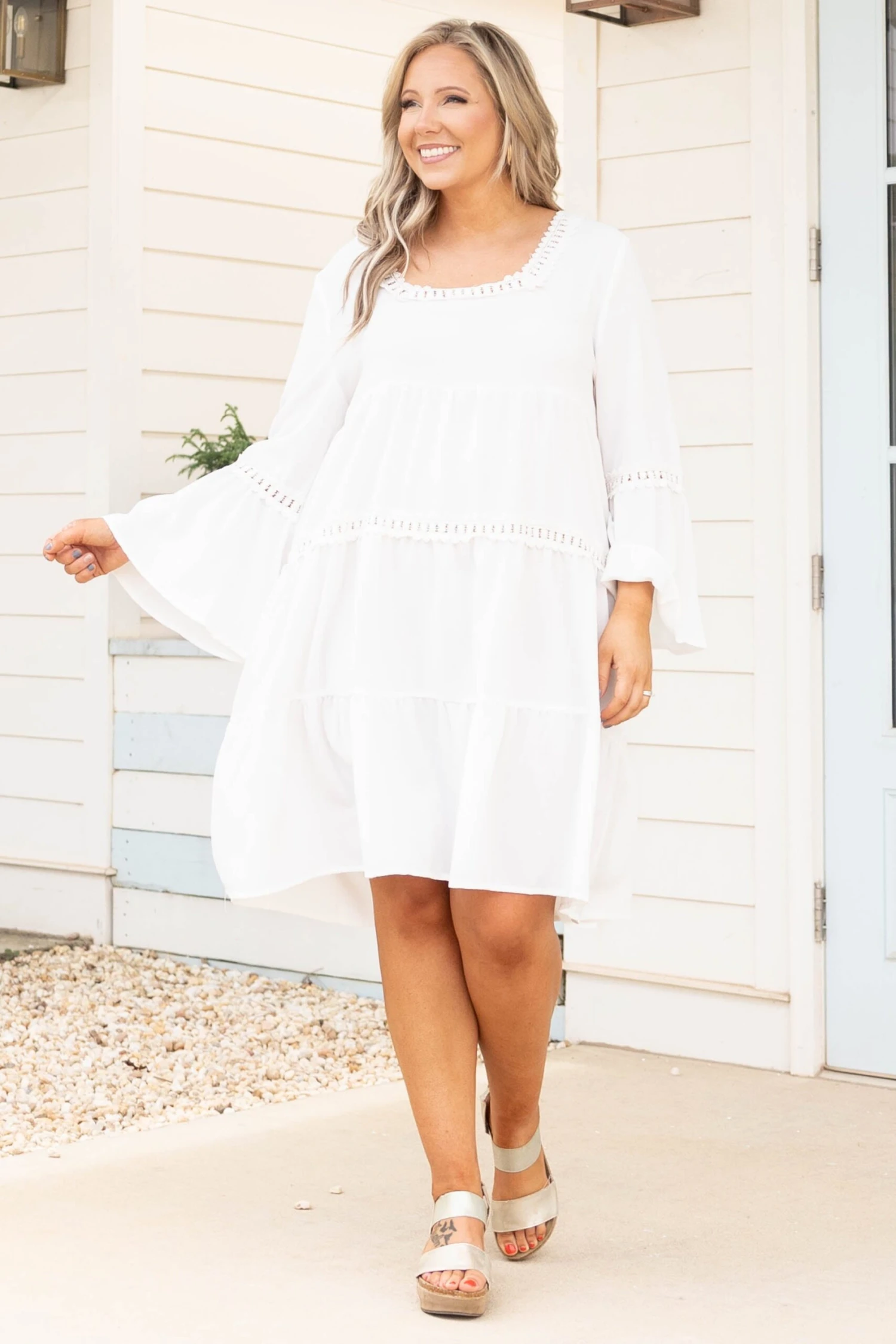 Listen To My Heart Dress, White 4 Listen To My Heart Dress, White - Image 2