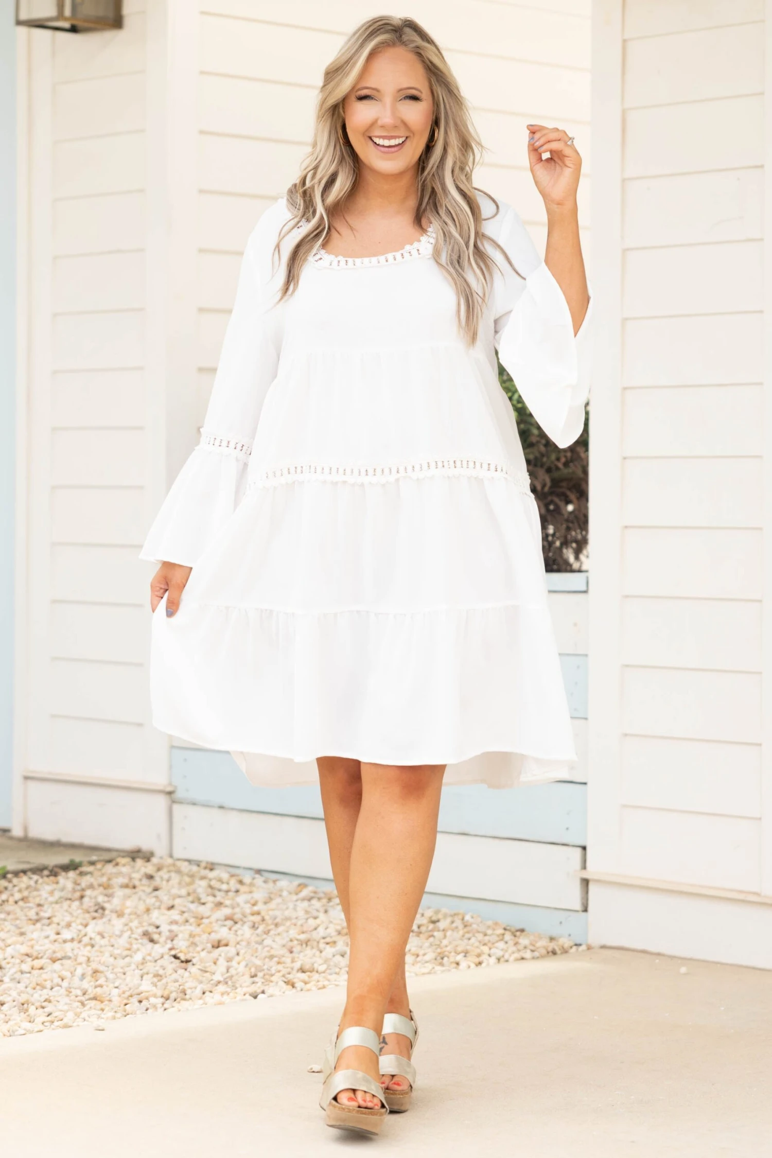 Listen To My Heart Dress, White 5 Listen To My Heart Dress, White - Image 3