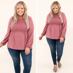 Live A Little, Love A Lot Blouse, Mullberry -Chic Soul Store LiveALittle LoveALotBlouse Mulberry