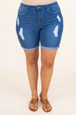 Live Again Shorts, Medium Wash -Chic Soul Store LiveAgainShorts MediumWash 2