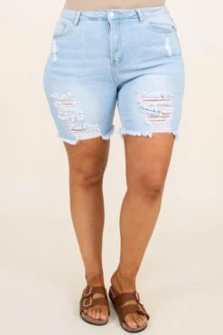 Live Some Shorts, Light Wash 10 Live Some Shorts, Light Wash -Chic Soul Store LiveSomeShorts LightWash 8696
