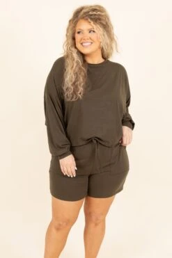 Live, Love, Lounge Set, Dark Olive -Chic Soul Store Live Love LoungeSet DarkOlive 8