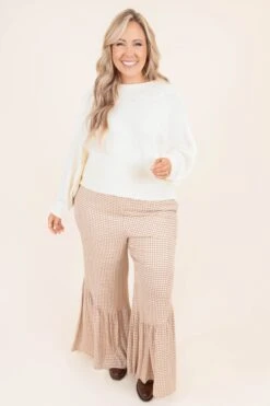 Lively Days Pants, Camel Ivory 9 Lively Days Pants, Camel Ivory -Chic Soul Store LivelyDaysPants CamelIvory 0640