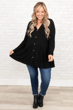 Lively Experiences Tunic, Black 9 Lively Experiences Tunic, Black -Chic Soul Store LivelyExperiencesTunic Black 0074