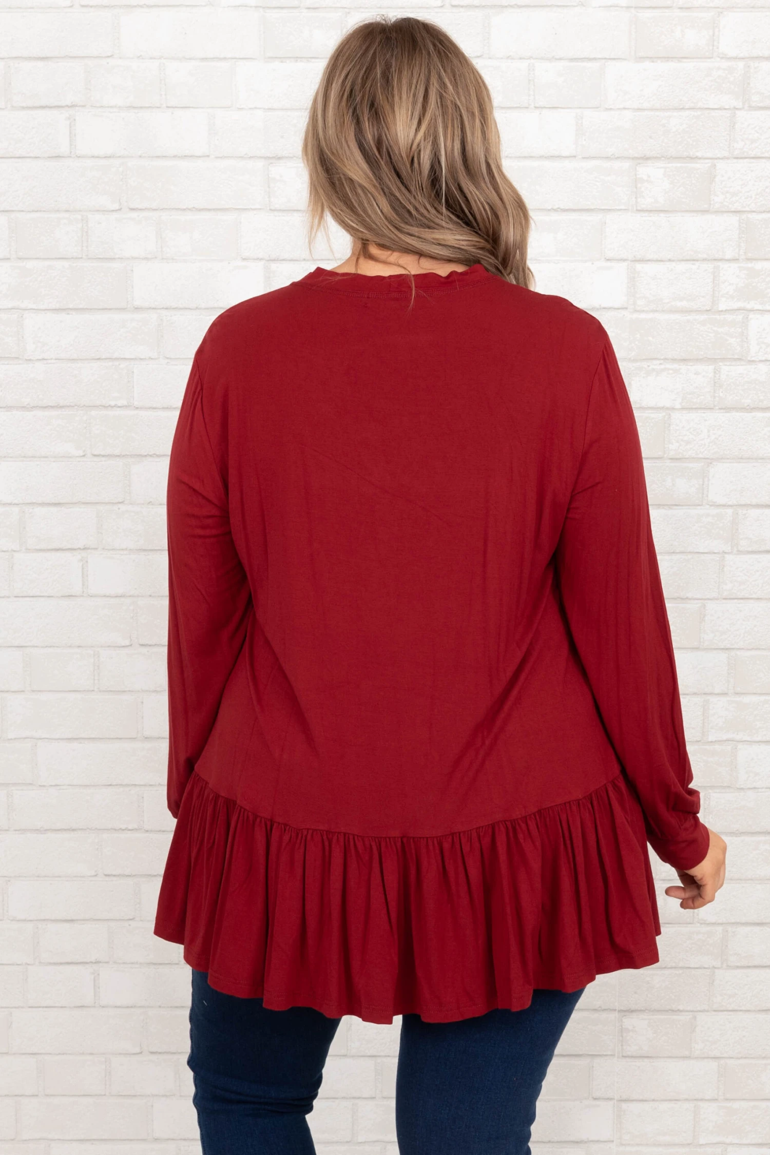 Lively Experiences Tunic, Burgundy 7 Lively Experiences Tunic, Burgundy - Image 5