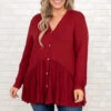 Lively Experiences Tunic, Burgundy -Chic Soul Store LivelyExperiencesTunic Burgundy 2