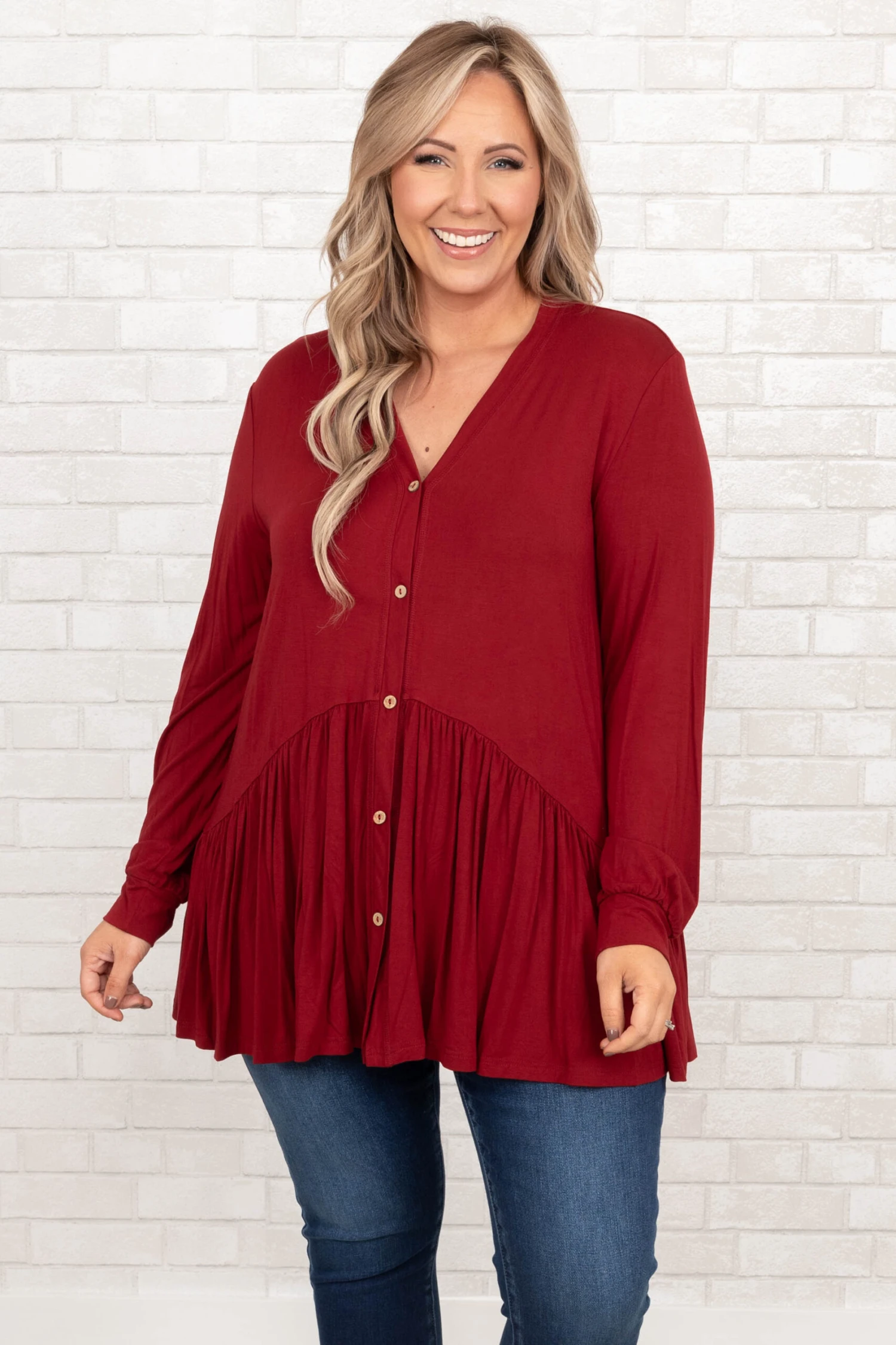 Lively Experiences Tunic, Burgundy 3 Lively Experiences Tunic, Burgundy