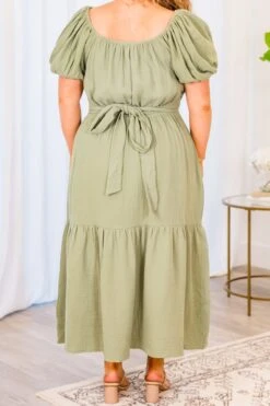 Living In The Present Dress, Sage -Chic Soul Store LivingInThePresentDress Sage