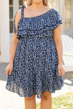 Living In The Hills Dress, Navy -Chic Soul Store LivingIntheHillsDress Navy 9243