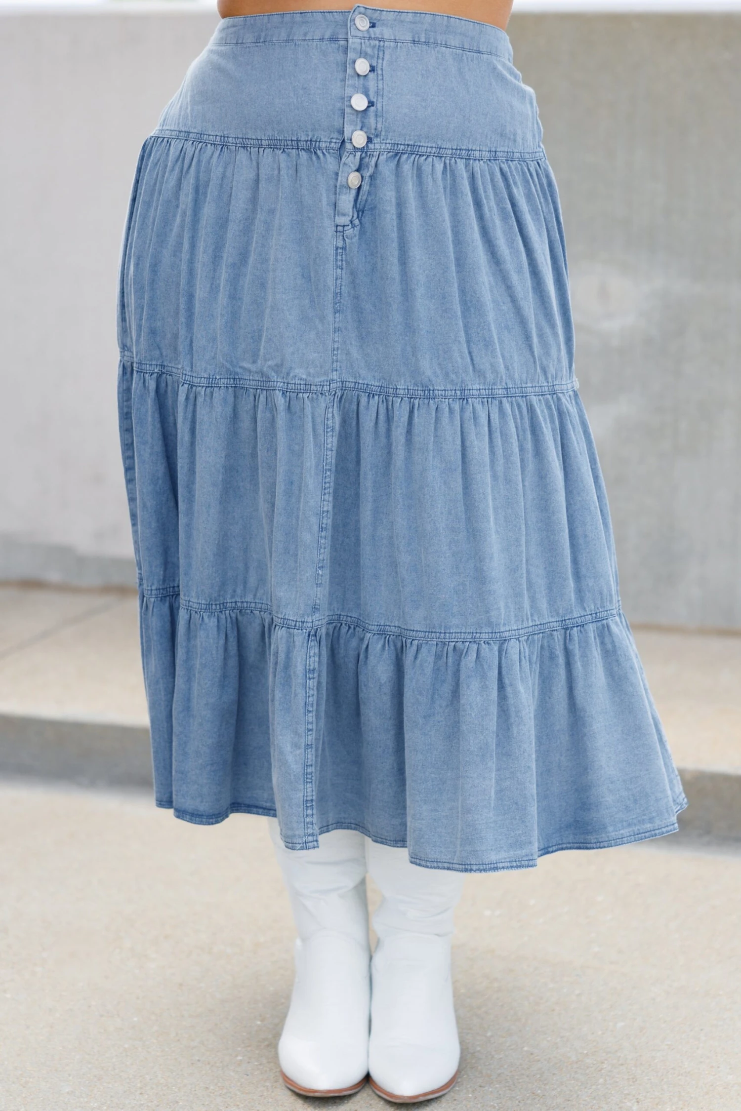 Living On My Mind Skirt, Blue 5 Living On My Mind Skirt, Blue - Image 3