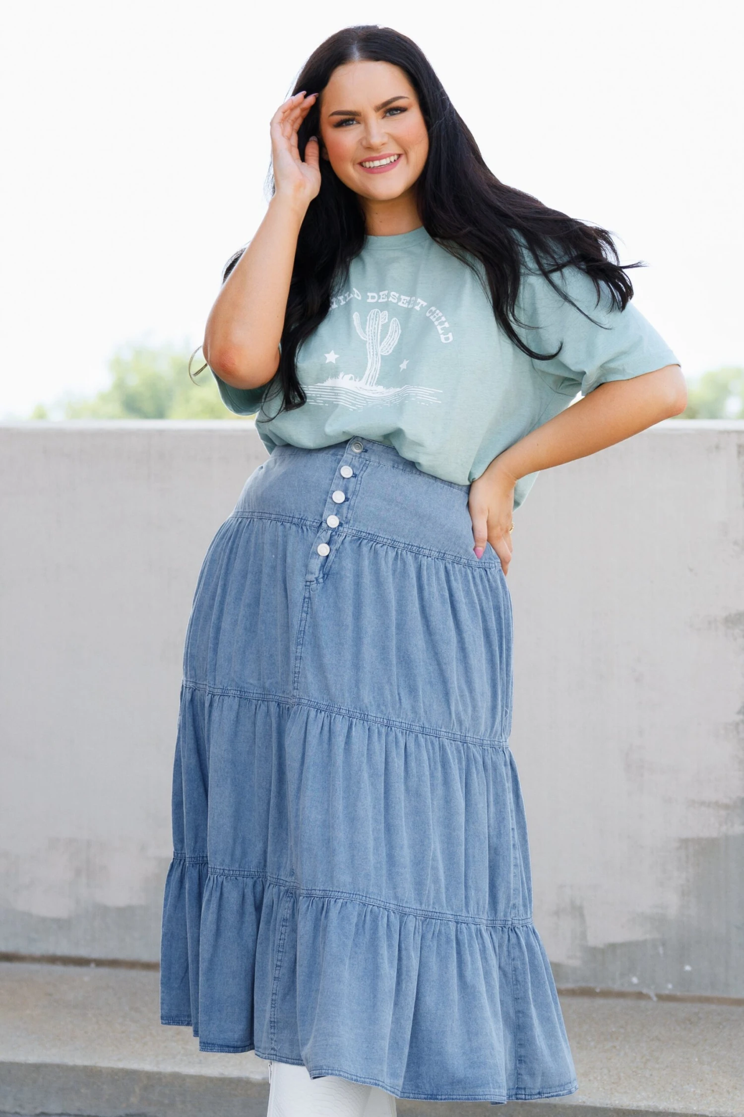 Living On My Mind Skirt, Blue 6 Living On My Mind Skirt, Blue - Image 4