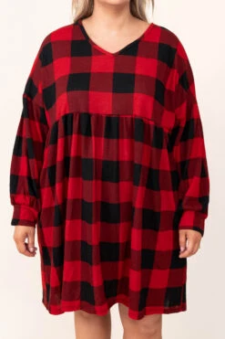 Long Process Dress, Red -Chic Soul Store LongProcessDress Red 2