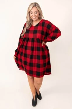 Long Process Dress, Red -Chic Soul Store LongProcessDress Red 4