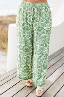 Look And Feel Good Pants, Green 11 Look And Feel Good Pants, Green -Chic Soul Store LookAndFeelGoodPants Green 5