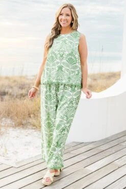 Look And Feel Good Pants, Green 14 Look And Feel Good Pants, Green -Chic Soul Store LookAndFeelGoodPants Green 9