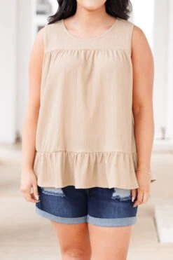 Look For Me In The Sunset Top, Taupe -Chic Soul Store LookForMeInTheSunsetTop Taupe 2