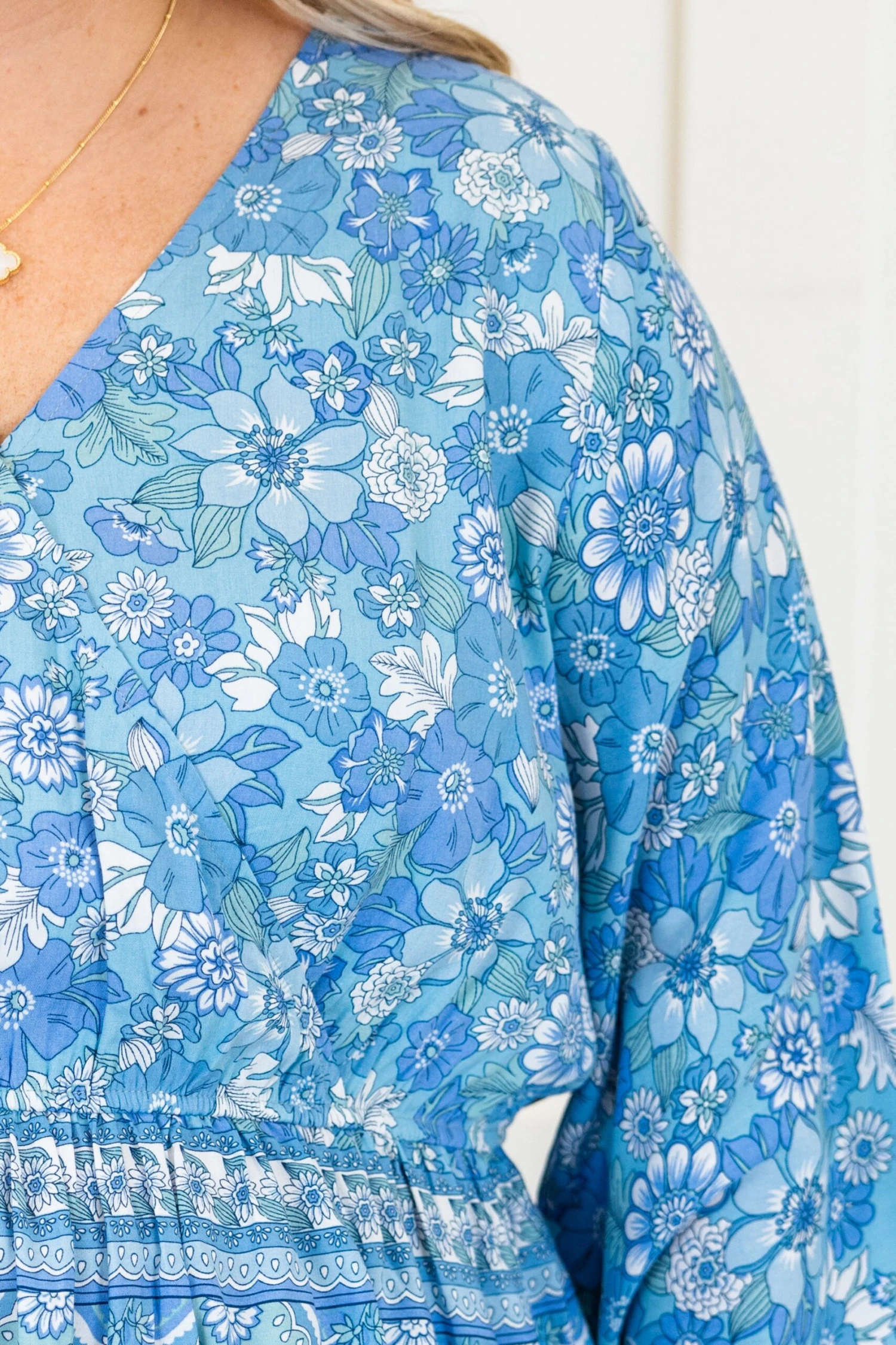 Looking Around For You Top, Blue 6 Looking Around For You Top, Blue - Image 4