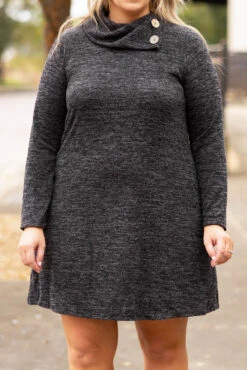 Lose My Breath Dress, Heather Black 11 Lose My Breath Dress, Heather Black -Chic Soul Store LoseMyBreathDress HeatherBlack 9403