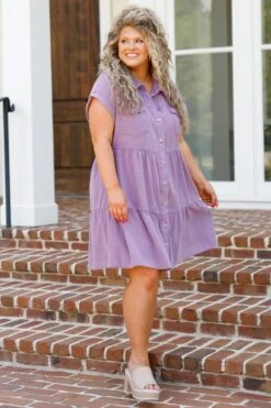 Lost In A Daze Dress, Lavender -Chic Soul Store LostInADazeDress Lavender 4