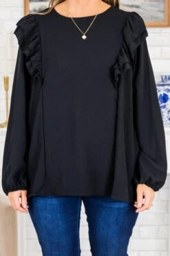 Lost In A Novel Top, Black -Chic Soul Store LostInANovelTop Black 2