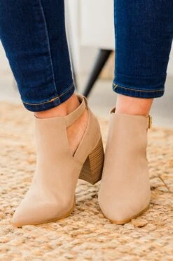Lost Your Chance Booties, Taupe -Chic Soul Store LostYourChanceBooties Taupe 3