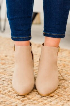 Lost Your Chance Booties, Taupe -Chic Soul Store LostYourChanceBooties Taupe 4
