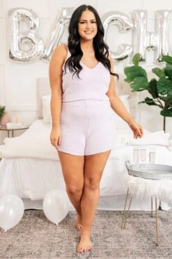 Lounging In Luxury Shorts, Lavender 14 Lounging In Luxury Shorts, Lavender -Chic Soul Store LoungingInLuxuryShorts Lavender 12