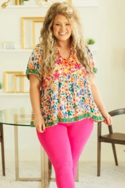 Love And Be Loved By Me Top, Pink Mix